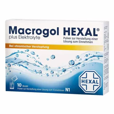 Macrogol HEXAL plus elektrolytpulver, 10 stk