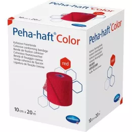 PEHA-HAFT Farvefikseringstape latexfri 10 cmx20 m rød, 1 stk