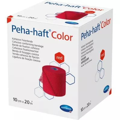PEHA-HAFT Farvefikseringstape latexfri 10 cmx20 m rød, 1 stk