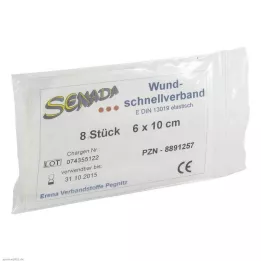 SENADA Sårforbinding 6x10 cm, 8 stk