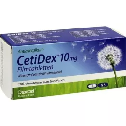 CETIDEX 10 mg filmovertrukne tabletter, 100 stk