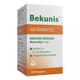 BEKUNIS Dragees Bisacodyl 5 mg enterotabletter, 10 stk