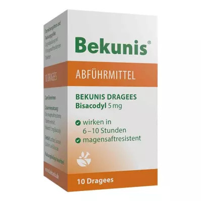 BEKUNIS Dragees Bisacodyl 5 mg enterotabletter, 10 stk