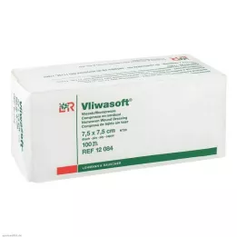 VLIWASOFT Ikke-vævede kompresser 7,5x7,5 cm usterile 6l, 100 stk