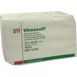 VLIWASOFT Ikke-vævede kompresser 10x10 cm usterile 6l, 100 stk