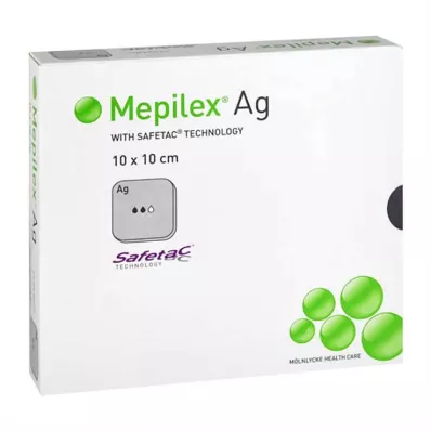 Mepilex Ag bandage 10x10cm steril, 10 stk Mepilex Ag bandage 10x10cm steril, 10 stk