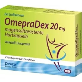 OMEPRADEX 20 mg gastro-resistente hårde kapsler, 7 stk