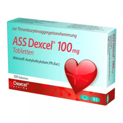 ASS Dexcel 100 mg tabletter, 100 stk