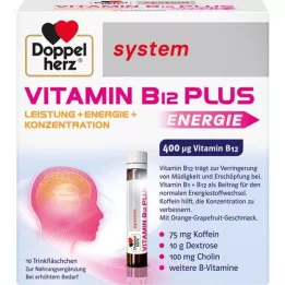 DOPPELHERZ Vitamin B12 Plus-system drikkeampuller, 10X25 ml