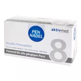 Pennål universal 8 kanyler 0,26x8 mm, 100 stk