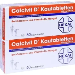 CALCIVIT D tyggetabletter, 120 kapsler