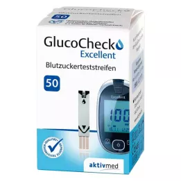 GLUCOCHECK Fremragende teststrimler, 50 stk