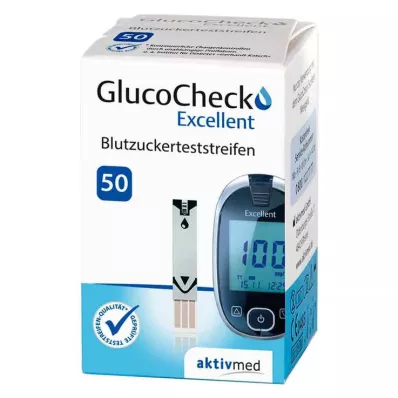 Gluco Check Excellent teststrimler, 50 stk Gluco Check Excellent teststrimler, 50 stk