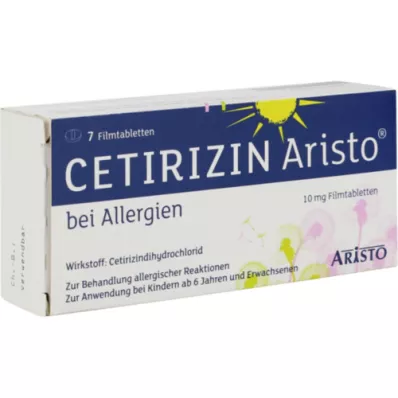 CETIRIZIN Aristo mod allergi 10 mg filmovertrukne tabletter, 7 stk