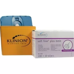 KLINION Soft fine plus pen nåle 0,25x6 mm 31 G, 110 stk