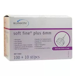 KLINION Soft fine plus pen nåle 0,25x6 mm 31 G, 110 stk