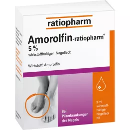 AMOROLFIN-ratiopharm 5% aktiv ingrediens neglelak, 3 ml