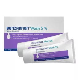 BENZAKNEN Vask 5% suspension, 2X100 g