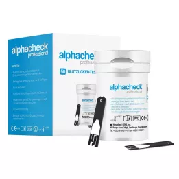 ALPHACHECK professionelle blodsukker-teststrimler, 50 stk