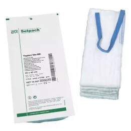 BAUCHTUCH lite 40x40 cm firedobbelt steril blå RK, 14X2 stk