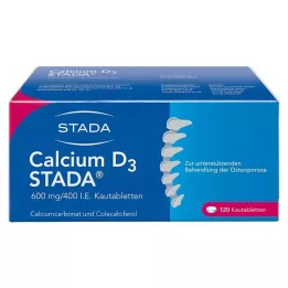 CALCIUM D3 STADA 600 mg/400 I.E. tyggetabletter, 120 kapsler