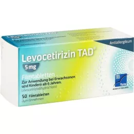 LEVOCETIRIZIN TAD 5 mg filmovertrukne tabletter, 50 stk