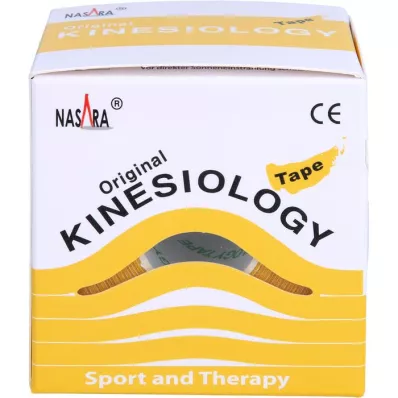 NASARA Kinesiologisk tape 5 cmx5 m gul, 1 stk