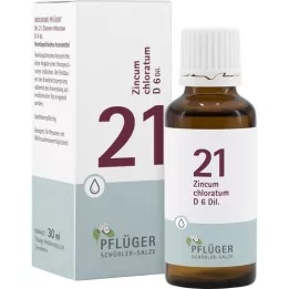 BIOCHEMIE Pflüger 21 Zincum chloratum D 6 dråber, 30 ml