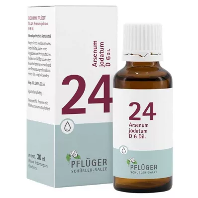 Biokemi Pflueger 24 Arsenum jodatum D 6 dråber, 30 ml