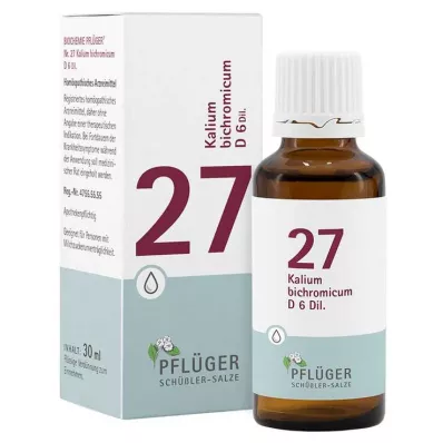 Biochemistry Pflueger 27 Kalium bichromicum D 6 dråber, 30 ml