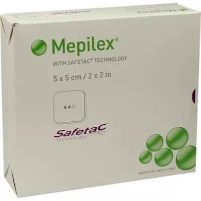 MEPILEX 5x5 cm skumforbinding, 5 stk