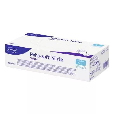 Peha Soft nitril hvide undersøgelseshandsker, pudderfri, ikke-sterile S, 100 stk Peha Soft nitril hvide undersøgelseshandsker, pudderfri, ikke-sterile S, 100 stk