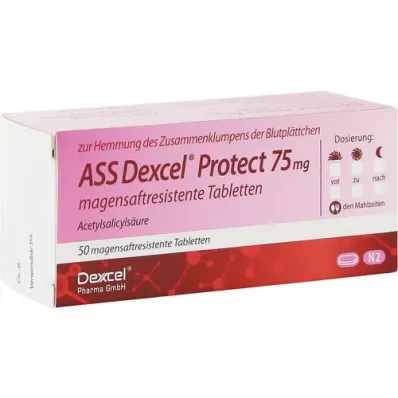 ASS Dexcel Protect 75 mg enterotabletter, 50 stk