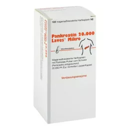 PANKREATIN 20.000 Laves Mikro mavesaft hårde kapsler, 100 stk