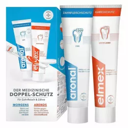 ARONAL/ELMEX Tandpasta med dobbelt beskyttelse, 2X75 ml