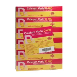 CALCIUM VERLA D 400 brusetabletter, 120 kapsler