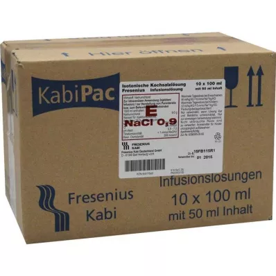 Isotonisk saltvandsopløsning 100ml halvt fyldt, 10X50 ml Isotonisk saltvandsopløsning 100ml halvt fyldt, 10X50 ml