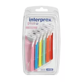 INTERPROX plus Blister Mix farveløs assorteret interdental, 6 stk