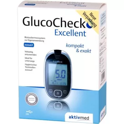 GLUCOCHECK Fremragende blodsukkermåler sæt mmol/l, 1 stk