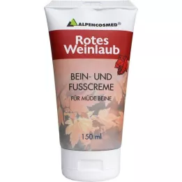 ALPENCOSMED Creme til ben og fødder med røde vinblade, 150 ml