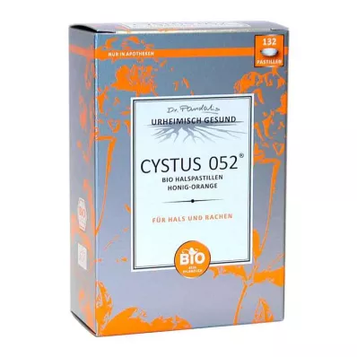 CYSTUS 052 Økologiske halspastiller med honning og appelsin, 132 stk