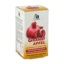GRANATAPFEL 500 mg plus Vit.C+B12+Zinc+Selenium Kapsler, 60 Kapsler
