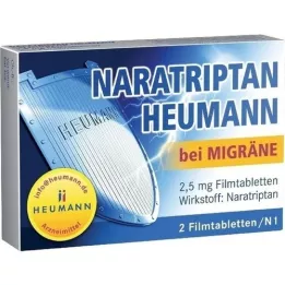 NARATRIPTAN Heumann til migræne 2,5 mg filmovertrukne tabletter, 2 stk