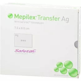 MEPILEX Transfer Ag skumbandage 7,5x8,5 cm steril, 10 stk