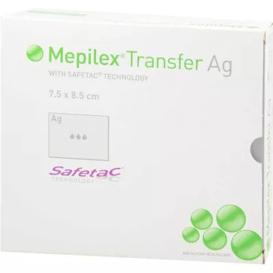 MEPILEX Transfer Ag skumbandage 7,5x8,5 cm steril, 10 stk