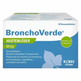 BRONCHOVERDE Hosteløser 50 mg brusetabletter, 20 stk