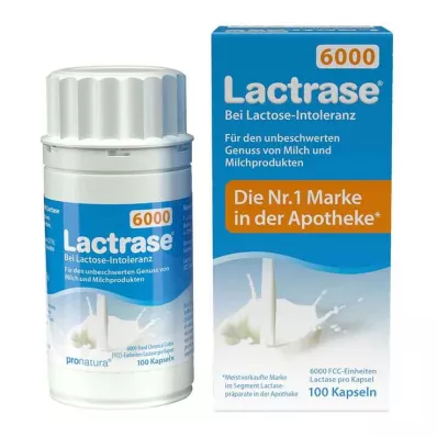 Lactrase 6.000 FCC kapsler, 100 stk