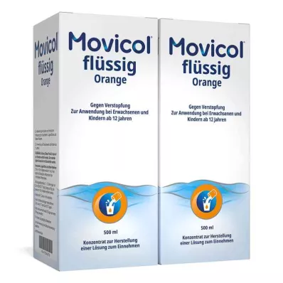 MOVICOL flydende appelsin, 2X500 ml