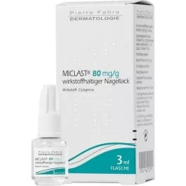 MICLAST 80 mg/g neglelak indeholdende aktiv ingrediens, 3 ml