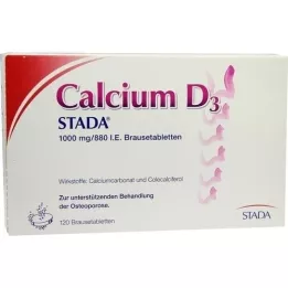 CALCIUM D3 STADA 1000 mg/880 I.E. brusetabletter, 120 stk